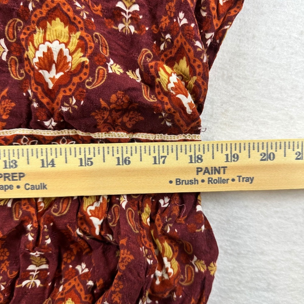 Idyllwind Miranda Lambert Paisley Boho Mini Dress Rust Women's XXL Pockets Fall - Picture 11 of 15